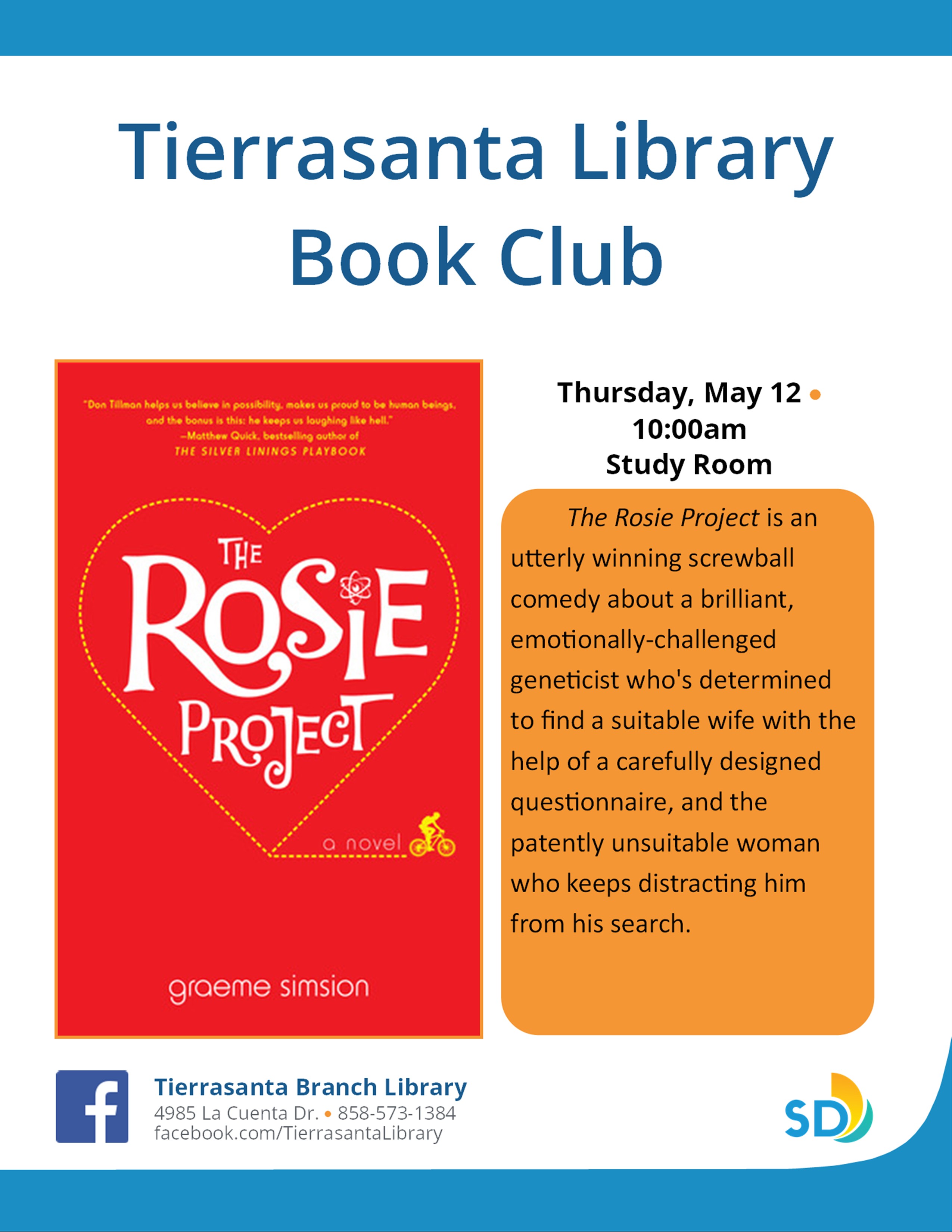 The Tierrasanta Library Book Club San Diego Public Library